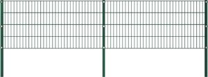 vidaXL Panel ogrodzeniowy ze słupkami, żelazny, 3,4 x 0,8 m, zielony 1