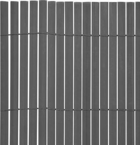 vidaXL Dwustronne ogrodzenie ogrodowe, PVC, 90x500 cm, szare 3