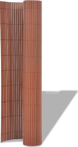 vidaXL Dwustronne ogrodzenie ogrodowe, PVC, 90x500 cm, brązowe 2
