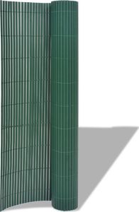 vidaXL Dwustronne ogrodzenie ogrodowe, PVC, 90x500 cm, zielone 2