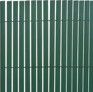 vidaXL Dwustronne ogrodzenie ogrodowe, PVC, 90x500 cm, zielone 3