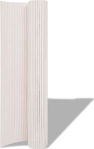 vidaXL Ogrodzenie dwustronne, 90x500 cm, białe 2