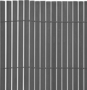 vidaXL Dwustronne ogrodzenie ogrodowe, PVC, 90x300 cm, szare 3