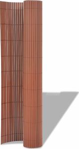 vidaXL Dwustronne ogrodzenie ogrodowe, PVC, 90x300 cm, brązowe 2