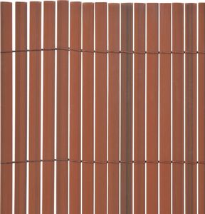 vidaXL Dwustronne ogrodzenie ogrodowe, PVC, 90x300 cm, brązowe 3