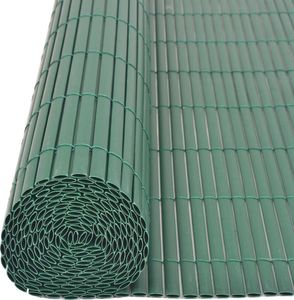 vidaXL Dwustronne ogrodzenie ogrodowe, PVC, 90x300 cm, zielone 5