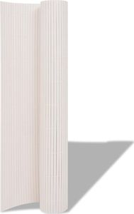vidaXL Ogrodzenie dwustronne, białe, 90 x 300 cm 2
