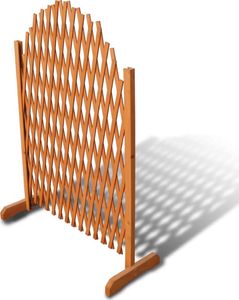 vidaXL Płot kratka, lite drewno, 180 x 100 cm 2