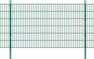 vidaXL 2D Panele i słupki ogrodzeniowe 2008x1230 mm 4 m zielone 1