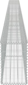 vidaXL Ściana gabionowa z pokrywami, galwanizowana stal, 600x30x50 cm 5