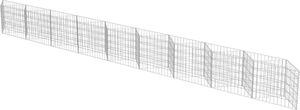 vidaXL Ściana gabionowa z galwanizowanej stali, 630 x 30 x 50 cm 2