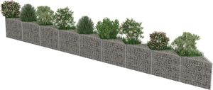 vidaXL Ściana gabionowa z galwanizowanej stali, 630 x 30 x 50 cm 3