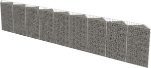 vidaXL Ściana gabionowa z galwanizowanej stali, 630 x 30 x 100 cm 4