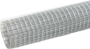 vidaXL Ogrodzenie z siatki, stal galwanizowana, 10x0,5 m, srebrne 2