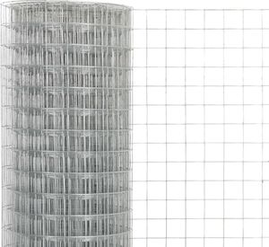 vidaXL Ogrodzenie z siatki, stal galwanizowana, 10x0,5 m, srebrne 3