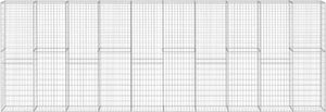 vidaXL Ściana gabionowa z pokrywami, galwanizowana stal, 600x30x200 cm 3