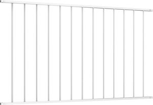 vidaXL Panel ogrodzeniowy, kryta proszkowo stal, 1,7x1,25 m, biały 2