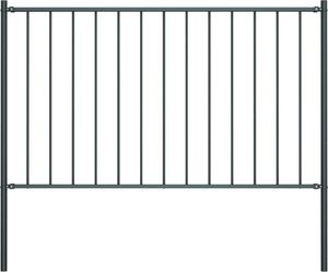 vidaXL Panel ogrodzeniowy ze słupkami, kryta proszkowo stal, 1,7x1,25m 1