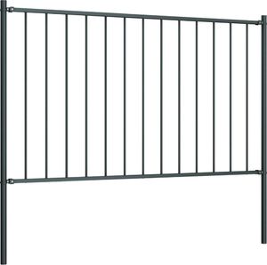 vidaXL Panel ogrodzeniowy ze słupkami, kryta proszkowo stal, 1,7x1,25m 2