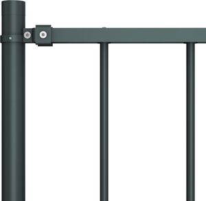 vidaXL Panel ogrodzeniowy ze słupkami, kryta proszkowo stal, 1,7x1,25m 3