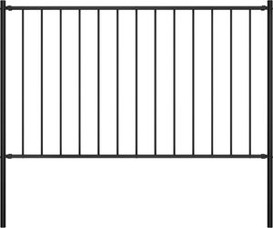 vidaXL Panel ogrodzeniowy ze słupkami, kryta proszkowo stal, 1,7x1 m 1