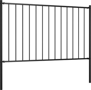 vidaXL Panel ogrodzeniowy ze słupkami, kryta proszkowo stal, 1,7x0,75m 2
