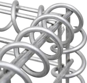 vidaXL Kosz gabionowy w kształcie litery U, stal, 240 x 20 x 100 cm 5