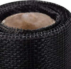 vidaXL Siatka na insekty, włókno szklane, 100 x 500 cm, czarna 5