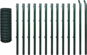 vidaXL Euro ogrodzenie, stalowe, 25 x 1,2 m, zielone 1