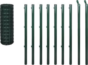 vidaXL Euro ogrodzenie, stalowe, 10 x 1,5 m, zielone 1