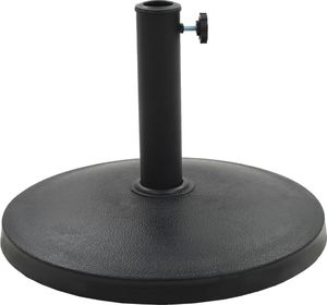 vidaXL Podstawa pod parasol ogrodowy, okrągła, żywica, 10 kg, czarna 2