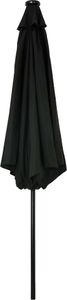 vidaXL Parasol ogrodowy z LED i stalowym słupkiem, 300 cm, czarny 5