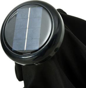 vidaXL Parasol ogrodowy z LED i stalowym słupkiem, 300 cm, czarny 7
