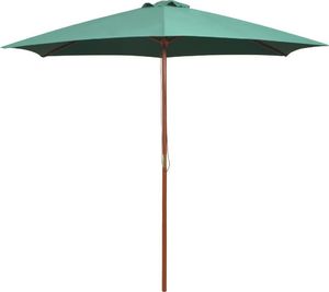 vidaXL Parasol ogrodowy, 270x270 cm, drewno, zielony 1