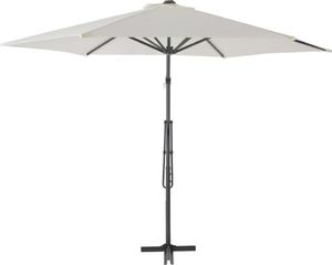 vidaXL Parasol ogrodowy na słupku stalowym, 300 cm, piaskowy 4