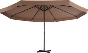 vidaXL Parasol ogrodowy z przenośną podstawą, taupe 3