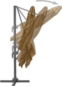 vidaXL Parasol ogrodowy z przenośną podstawą, taupe 7