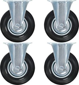 vidaXL Kółka nieskrętne, 4 szt., 125 mm 1