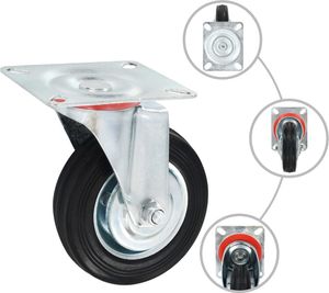 vidaXL 8 kółek skrętnych, 100 mm 2