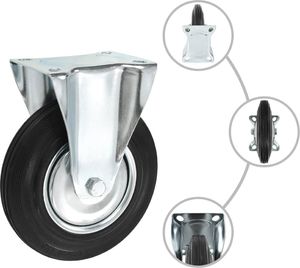 vidaXL 12 kółek nieskrętnych, 200 mm 2