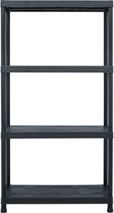 vidaXL Regał magazynowy czarny 100 kg plastikowy 2