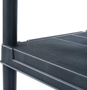vidaXL Regał magazynowy czarny 100 kg plastikowy 4