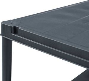 vidaXL Regał magazynowy czarny 100 kg plastikowy 5