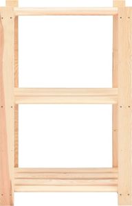 vidaXL Regał z 3 półkami, 60x38x90 cm, lita sosna FSC, 150 kg 2