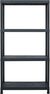 vidaXL Regały magazynowe 5 szt. czarne plastikowe 3