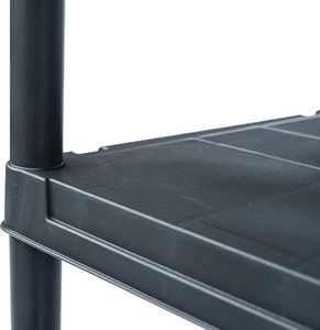vidaXL Regały magazynowe 5 szt. czarne plastikowe 5