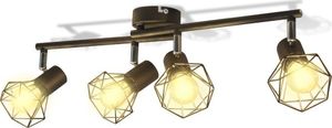 Lampa sufitowa vidaXL Reflektor sufitowy w industrialnym stylu z 4 żarówkami LED 1