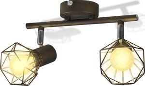 Lampa sufitowa vidaXL Reflektor sufitowy w industrialnym stylu z 2 żarówkami LED 1