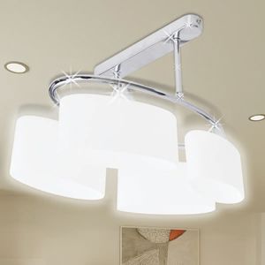 Lampa sufitowa vidaXL Lampa sufitowa, 4 żarówki E14, klosze w kształcie elipsy 1