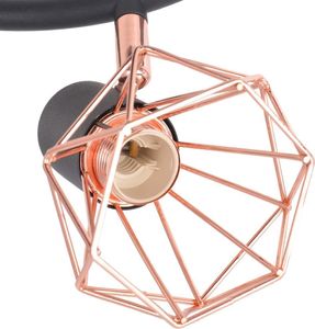 Lampa sufitowa vidaXL Lampa sufitowa z 3 żarówkami E14, czarno-miedziana 4